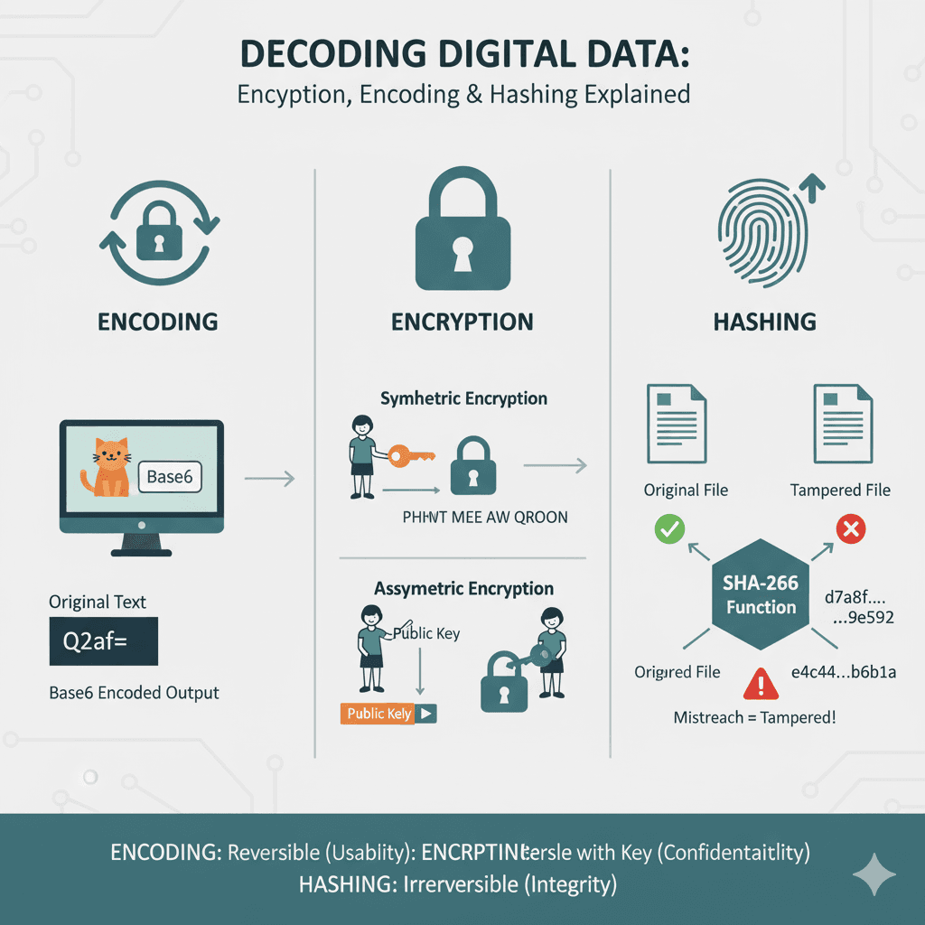 A Clear Guide to Encryption, Encoding, and Hashing